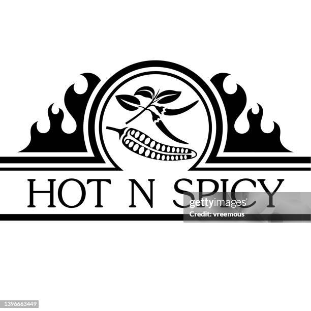 hot and spicy restaurant food menu logo - chilli pepper 幅插畫檔、美工圖案、卡通及圖標