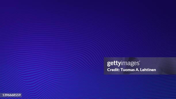 wavy blue lines on a purple or dark blue background. - dark blue stock pictures, royalty-free photos & images