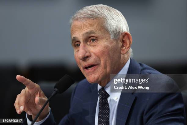 Director of National Institute of Allergy and Infectious Diseases Anthony Fauci testifies during a hearing before the Labor, Health and Human...