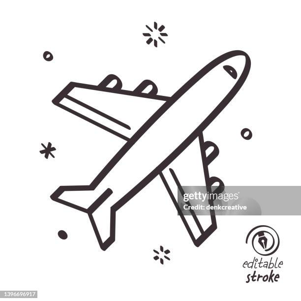 playful line illustration for airline ticket - cockpit icon stock illustrations
