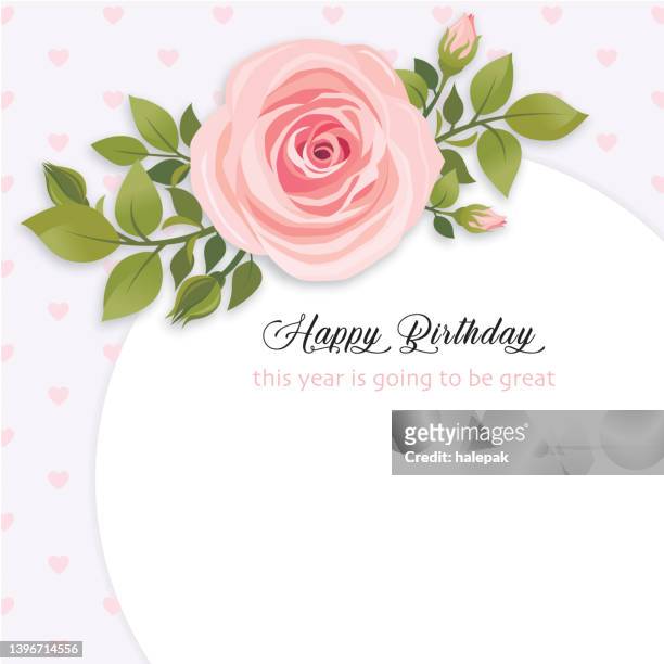 birthday card - happy birthday flowers images stock illustrations