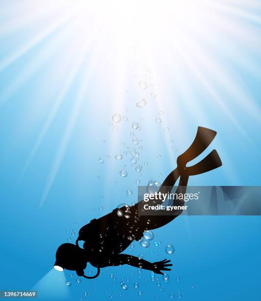 unterwassersport - snorkel stock-grafiken, -clipart, -cartoons und -symbole