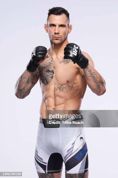 Aleksandar Rakic poses for a portrait during a UFC photo session on May 11, 2022 in Las Vegas, Nevada.