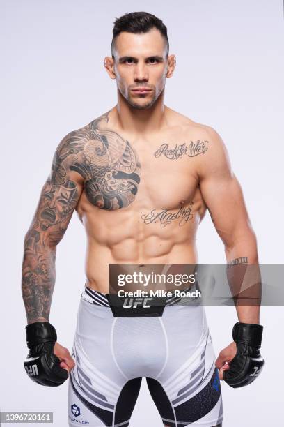 Aleksandar Rakic poses for a portrait during a UFC photo session on May 11, 2022 in Las Vegas, Nevada.