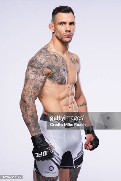 Aleksandar Rakic poses for a portrait during a UFC photo session on May 11, 2022 in Las Vegas, Nevada.