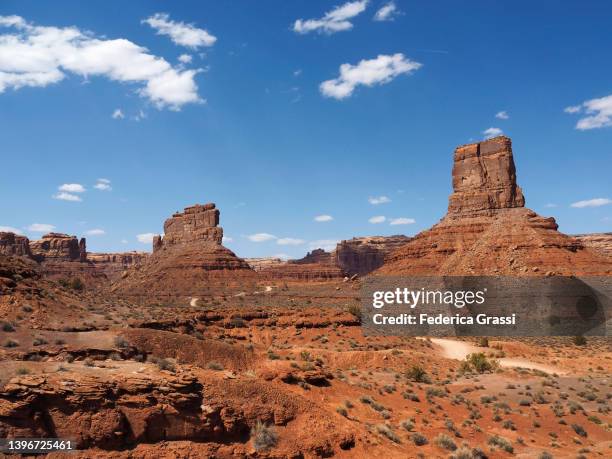 view of valley of the gods, utah, part of a series - bears ears national monument stock-fotos und bilder