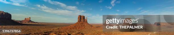 panorama of monument valley, utah - monument valley stock pictures, royalty-free photos & images