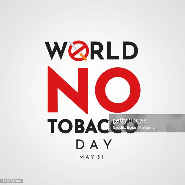 world no tobacco day card, background. may 31. vector - anti smoking stock illustrations