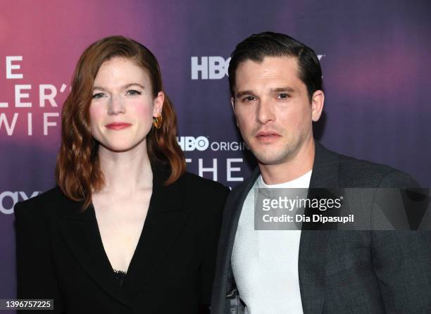 Rose Leslie and Kit Harington attend HBO's "The Time Traveler's Wife" New York Premiere at The Morgan Library on May 11, 2022 in New York City.