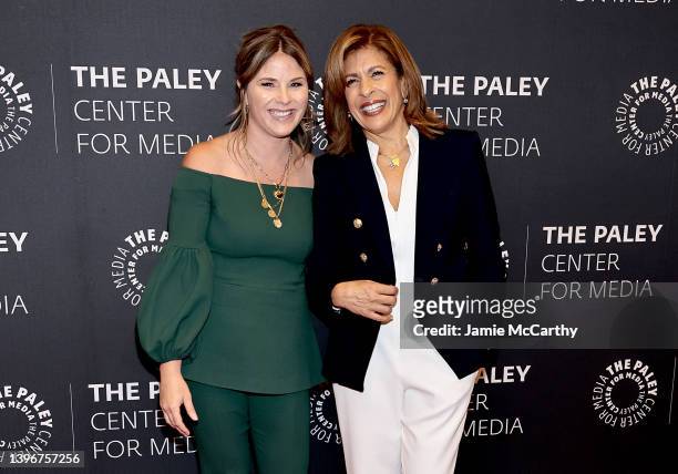 Jenna Bush Hager and Hoda Kotb attend the 70th anniversary celebration of NBC's "Today" at The Paley Center for Media on May 11, 2022 in New York...