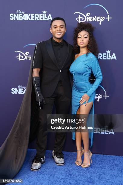 Chosen Jacobs and Lexi Underwood attend Disney+'s "Sneakerella" premiere on May 11, 2022 in New York City.