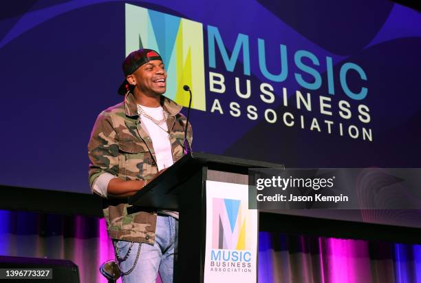 Singer, Jimmie Allen hosts The Bizzy Awards presented by Music Biz 2022 on May 11, 2022 in Nashville, Tennessee.