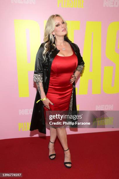 Stormy Daniels attends the Los Angeles Premiere Of Neon's "Pleasure" at Linwood Dunn Theater on May 11, 2022 in Los Angeles, California.