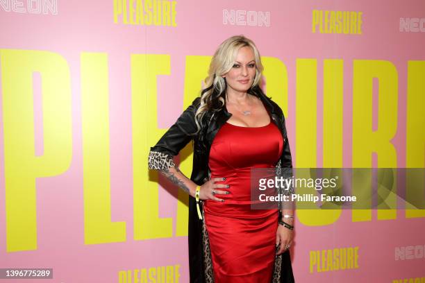 Stormy Daniels attends the Los Angeles Premiere Of Neon's "Pleasure" at Linwood Dunn Theater on May 11, 2022 in Los Angeles, California.