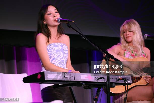 Willow Zhu and Emily Brooke perform onstage at The Bizzy Awards presented by Music Biz 2022 on May 11, 2022 in Nashville, Tennessee.