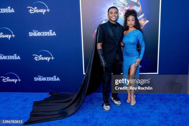 Chosen Jacobs and Lexi Underwood attend Disney+'s "Sneakerella" premiere on May 11, 2022 in New York City.