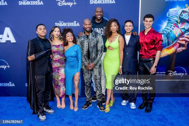 Chosen Jacobs, Devyn Nekoda, Lexi Underwood, Bryan Terrell Clark, John Salley, Yvonne Senat Jones, Hayward Leach and Kolton Stewart attend Disney+'s...