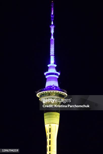 auckland sky tower - sky tower bildbanksfoton och bilder