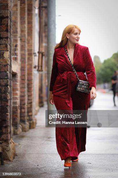 Jules Robinson wearing Moira Muse and Camilla bag at Afterpay Australian Fashion Week 2022 on May 12, 2022 in Sydney, Australia.