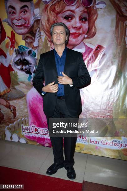 Ariel López Padilla poses for photo during premier function of Caperucita, Que onda con tu abuelita play, at Teatro Silvia Pinal on May 11, 2022 in...