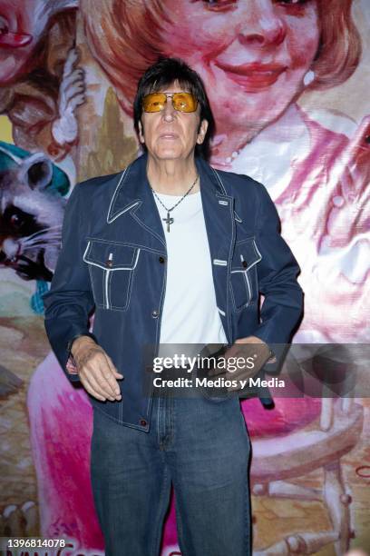 Memo Ríos poses for photo during premier function of Caperucita, Que onda con tu abuelita play, at Teatro Silvia Pinal on May 11, 2022 in Mexico...