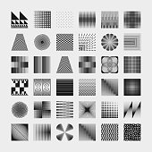 Abstract Vector Symbols Graphics Set With Random Effect Inspired by Brutalist Aesthetics Style