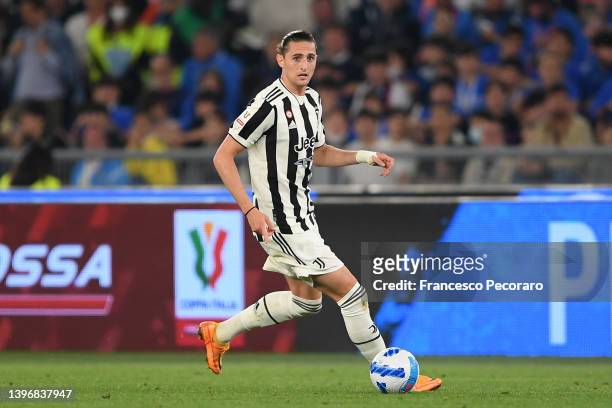 Adrien Rabiot of Juventus during the Coppa Italia Final match between Juventus and FC Internazionale at Stadio Olimpico on May 11, 2022 in Rome,...