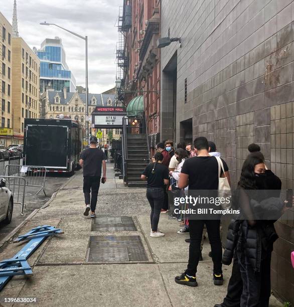 May 10: MANDATORY CREDIT Bill Tompkins/Getty Images Signage for ALY and AJ on the club Webster Hall marquee indicating that the evening is Sold Out...