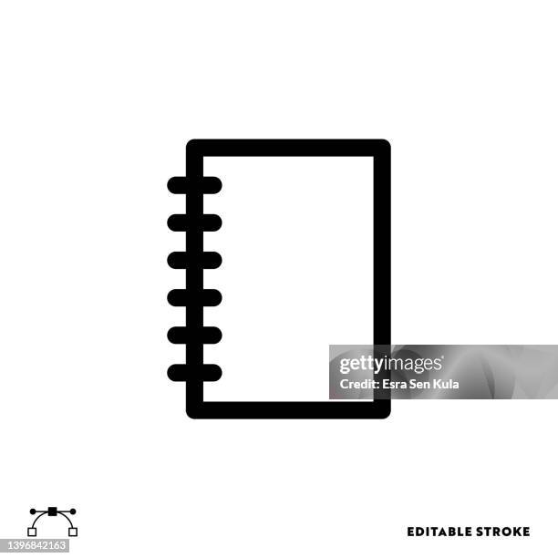notebook line icon design with editable stroke. suitable for web page, mobile app, ui, ux and gui design. - school diary stock illustrations