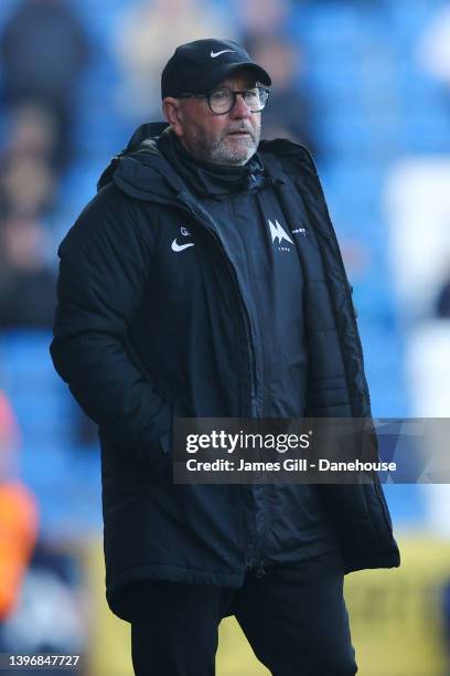 Gary Johnson, manager of Torquay United, during the Vanarama National League match between Stockport County and Torquay United at Edgeley Park on May...
