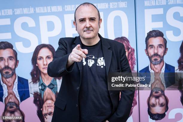 Actor Carlos Areces attends the 'Espejo, Espejo' photocall at the Renoir Princesa Cinemas on May 12, 2022 in Madrid, Spain.