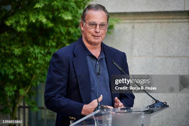 Bertin Osborne attends to presentation of the App +Family, by the Bertin Osborne Foundation on May 12, 2022 in Madrid, Spain.