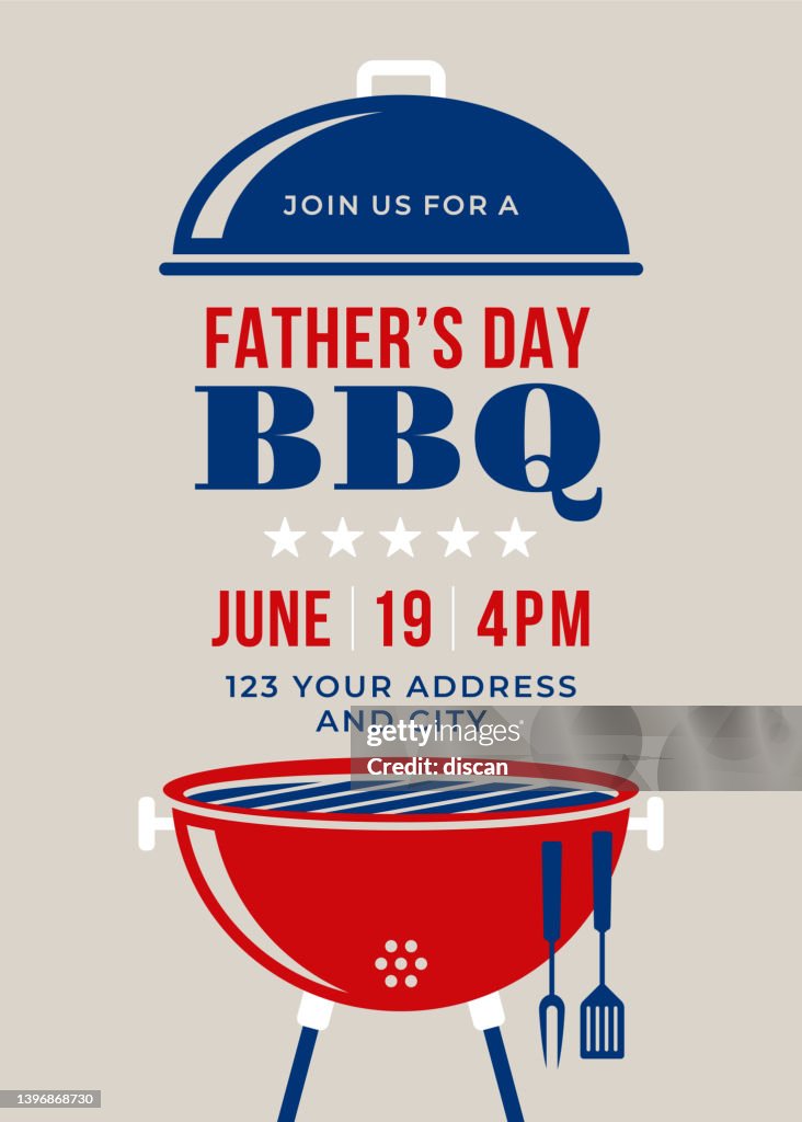 Father’s Day BBQ Invitation Template.