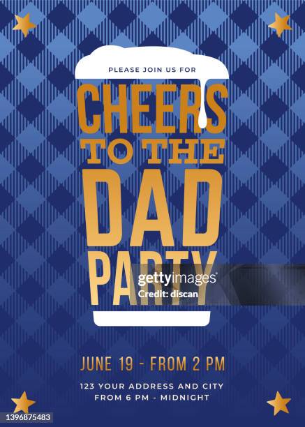 happy father's day celebration with beer. - tie stock illustrations