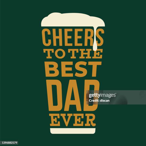 happy father's day celebration with beer. - jeune papa stock illustrations