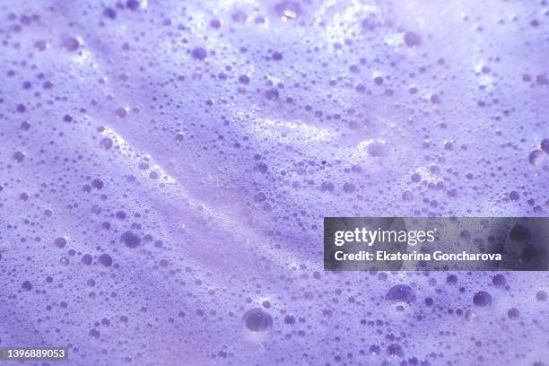 texture of fine purple foam with bubbles - soap sud stock pictures, royalty-free photos & images