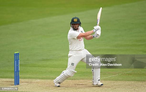 Steve Mullaney of Nottinghamshire bats during Day One of the LV= Insurance County Championship match between Middlesex and Nottinghamshire at Lord's...