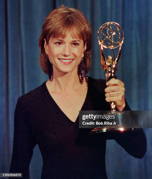 Emmy Winner Holly Hunter at the Emmy Awards Show, September 17, 1989 in Pasadena, California.