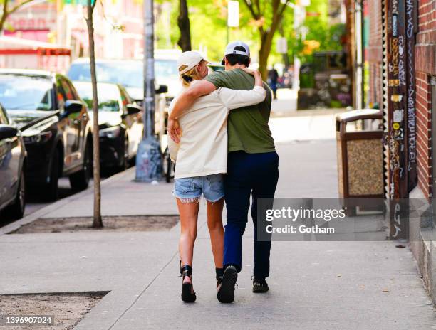 Justin Long and Kate Bosworth are seen on May 12, 2022 in New York City.