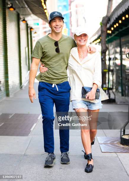 Justin Long and Kate Bosworth are seen on May 12, 2022 in New York City.