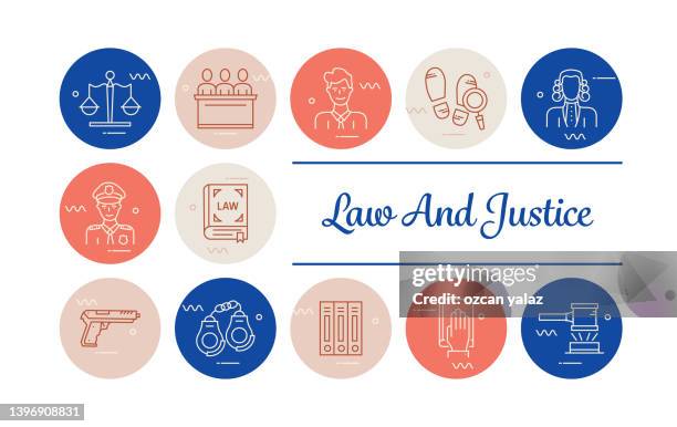 stockillustraties, clipart, cartoons en iconen met law and justice infographic concept. - family law