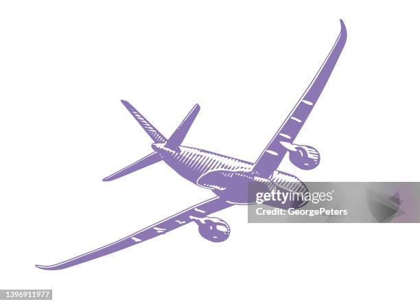 stockillustraties, clipart, cartoons en iconen met commercial airplane flying - price gouging