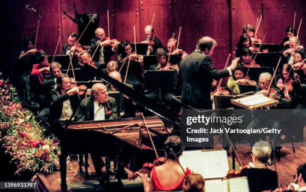 Georgian pianist Alexnder Toradze performs Ravel's 'Piano Concerto in G Majo'r with conductor Valery Gergiev leading the New York Philharmonic at a...