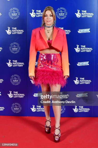 Becky Hill arrives at The National Lottery’s Big Jubilee Street Party, to celebrate the organisations that have been awarded grants for making a huge...