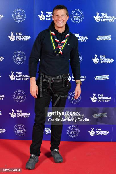 Bear Grylls arrives at The National Lottery’s Big Jubilee Street Party, to celebrate the organisations that have been awarded grants for making a...