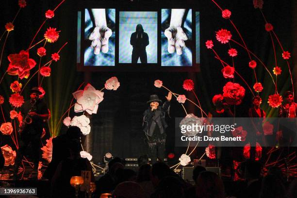 Boy George performs the DKMS London Gala 2022 at The Roundhouse on May 12, 2022 in London, England.