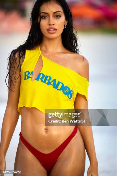 Swimsuit Issue 2022: Model Cindy Kimberly poses for the 2022 Sports Illustrated swimsuit issue on December 1, 2021 in Barbados. PUBLISHED IMAGE....