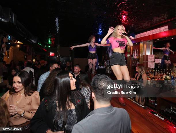 Coyote Ugly bartenders perform during the "You Need PR" Book Launch Party at Coyote Ugly NYC on May 12, 2022 in New York City.