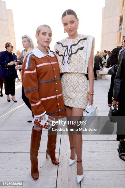 Emma Roberts and Miranda Kerr attend the Louis Vuitton's 2023 Cruise Show on May 12, 2022 in San Diego, California.