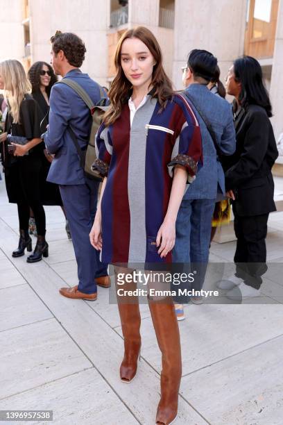 Phoebe Dynevor attends the Louis Vuitton's 2023 Cruise Show on May 12, 2022 in San Diego, California.